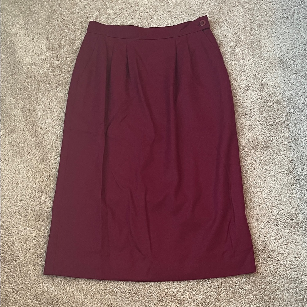 Miss Pendleton Vintage Wool Pencil Skirt